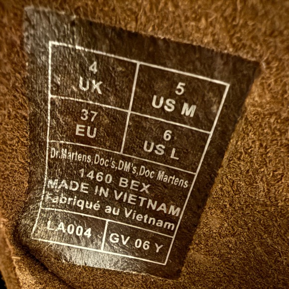 NEW💎Dr. Martens 1460 Bex Dark Brown Leather Boots 5 *AirWalk Bouncy Retail $180 - Picture 6 of 9